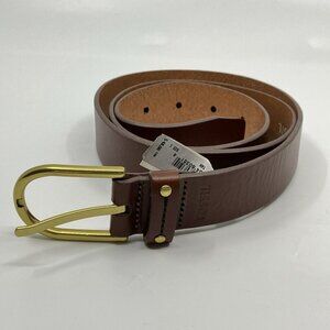 Fossil Belt Mens L Brown Leather Stacy Belt